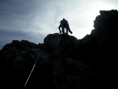 021-Ausgesetzte Kletterei am Suedlichen Schafalpenkopf